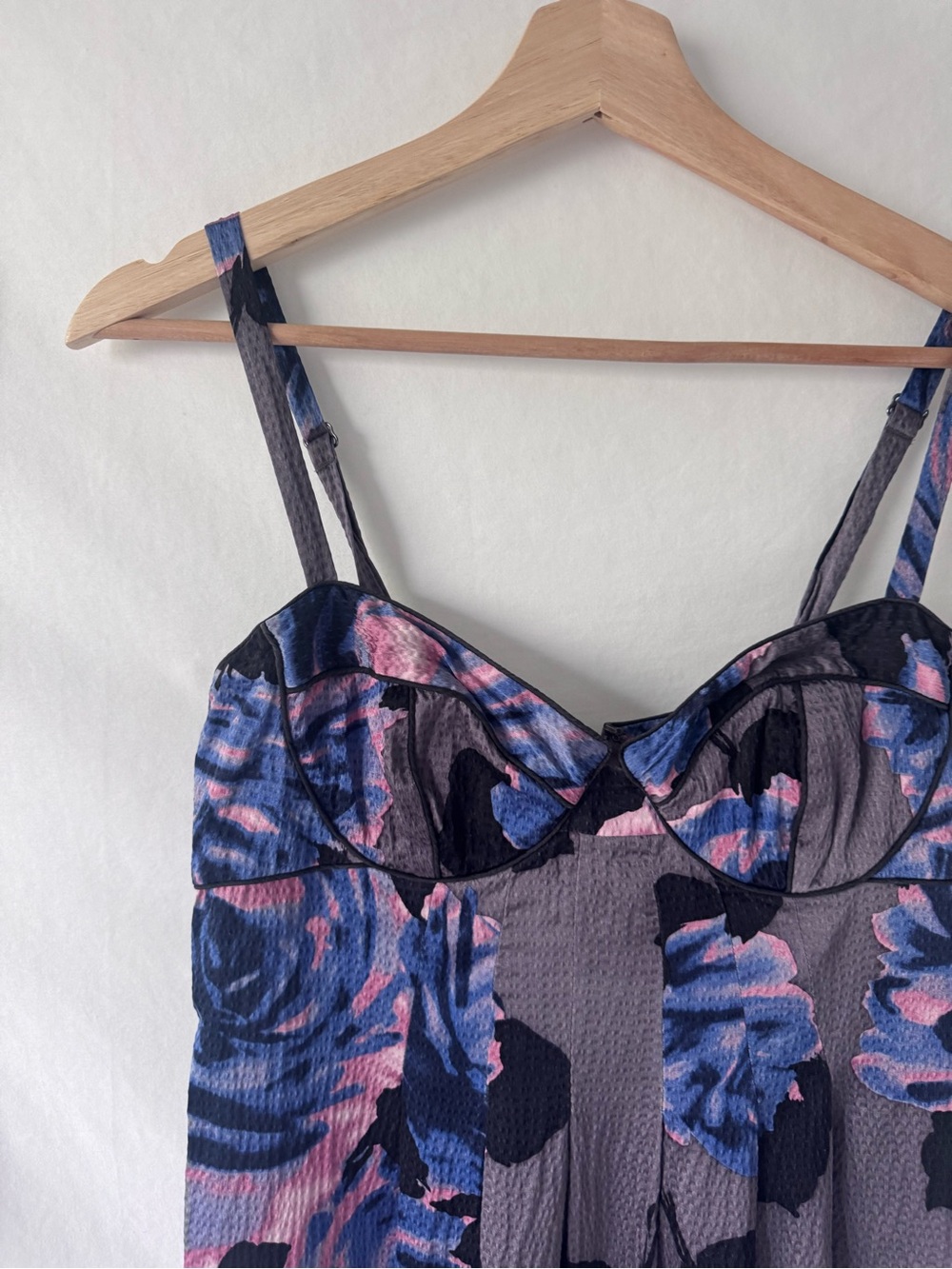 Rebecca Taylor Vintage Y2K Silk Floral Bustier Dress 6 - Picture 3 of 10